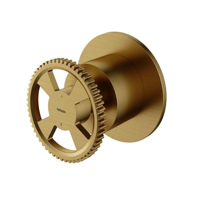 Inbouwkraan Hotbath Cobber @Work Met 2-Weg Omstel Geborsteld Messing PVD (excl. Inbouwdeel)