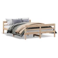 Bedframe zonder matras massief grenenhout 140x200 cm - thumbnail