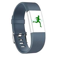 By Qubix - Compatible met Fitbit Charge 2 sportbandje - Maat: Large - Denim - Compatible fitbit bandje - thumbnail