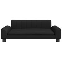 Hondenmand 90x53x30 cm kunstleer zwart - thumbnail