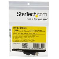 Kabel USB A naar USB C Startech USB31CAADG Zwart - thumbnail