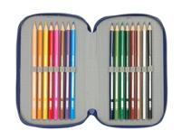 Driedubbele Pennenzak F.C. Barcelona Marineblauw 12,5 x 19,5 x 5,5 cm 37 Onderdelen - thumbnail