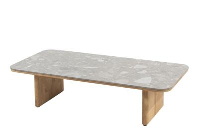 Lucas salontafel teak 120 x 60 x 30 cm Met keramiek terrazzo tafelblad 4SO 4SO - 4so