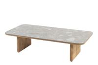 Lucas salontafel teak 120 x 60 x 30 cm Met keramiek terrazzo tafelblad 4SO 4SO - 4so - thumbnail