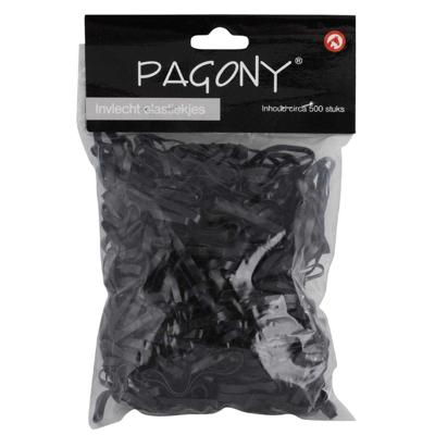 Pagony elastiekjes breed zwart Pagony elastiekjes breed zwart