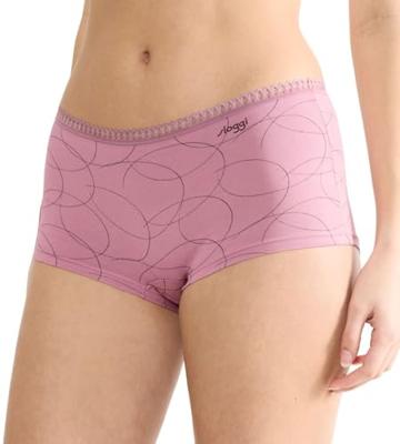 Sloggi 3-pack Crush Go dames boxershorts - Biologisch Katoenen dames onderbroeken - Multipack vrouwen ondergoed