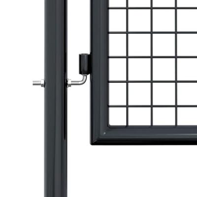 VidaXL Gaaspoort 100x200 cm gegalvaniseerd staal grijs