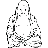 Boeddha - Muursticker - thumbnail