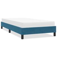 Bedframe zonder matras 90x220 cm fluweel donkerblauw - thumbnail