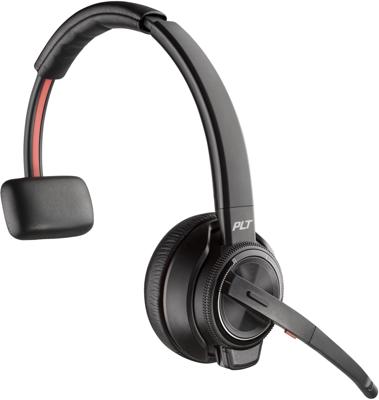 HP Poly Savi 8210 Monaural DECT On Ear headset DECT Mono Zwart Volumeregeling, Microfoon uitschakelbaar (mute)
