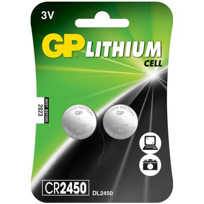 GP Knoopcel CR2450 3 V 2 stuk(s) 600 mAh Lithium GPCR2450STD442C2 GP Knoopcel CR2450 3 V 2 stuk(s) 600 mAh Lithium GPCR2450STD442C2