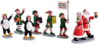 Lemax santa's elf parade kerstdorp tafereel Caddington Village 2022 - thumbnail