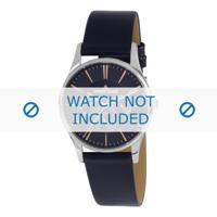 Jacques Lemans horlogeband 1-1929C Leder Zwart - thumbnail