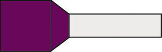 Geïsoleerde Adereindhuls 0,25qmm paars penlengte = 8mm 500 stuks klemko 720004