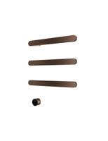Hotbath &MORE set van 3 rails RASS50 SOFT SQUARE 50 cm met separate schakelaar en inbouw element Tuscan Bronze (RASS50-3TB) - thumbnail