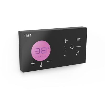 Douchethermostaat Tres Shower Technology 2-Weg Inbouw Zwart Chroom