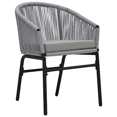 Tuinstoelen 2 st PE-rattan antracietkleurig