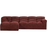 Hoekbank Tibas links - stof Raven - wijnrood - Leen Bakker - thumbnail