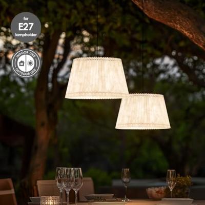 Papieren Gevouwen Lampenkap - Conisch - White - ø40 x 24 cm - E27 fitting - Voor Staande Lamp - Ontworpen voor woonkamer en eetkamer