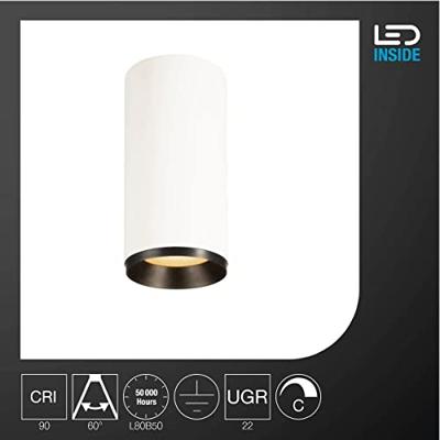 SLV OpbouwspotNuminos L cilinder wit/zwart 2700K - 60gr - 1004320