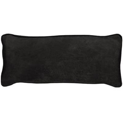 WOOOD Sierkussen 'Bean' 30 x 70cm, Recycle leer, kleur Zwart