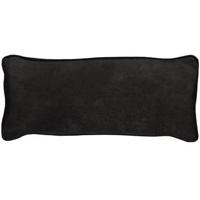 WOOOD Sierkussen 'Bean' 30 x 70cm, Recycle leer, kleur Zwart - thumbnail