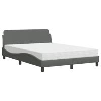 Bed met matras stof donkergrijs 180x200 cm - thumbnail