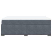 Boxspring met matras fluweel donkergrijs 140x190 cm - thumbnail