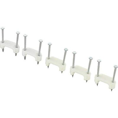 TRU COMPONENTS TC-DNF17203 Spijkerclip 1593094 Bundel-Ø (bereik) 17.70 mm (max) Tweegats Wit 100 stuk(s)