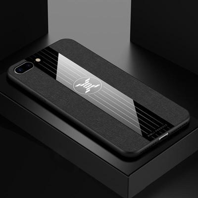 Voor iPhone 8 & 7 XINLI stiksels doek Textue schokbestendig TPU beschermhoes (zwart)