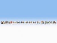 NOCH 16050 H0 Reizigers zonder voet figuren Geverfd, Zittend - thumbnail