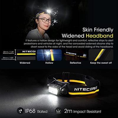 NiteCore NU40 Hoofdlamp LED werkt op een accu 1000 lm NiteCore NU40 Hoofdlamp LED werkt op een accu 1000 lm
