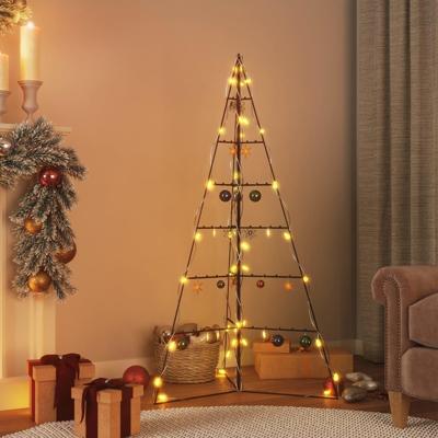 VidaXL Kerstdecoratie kerstboom 140 cm metaal zwart VidaXL Kerstdecoratie kerstboom 140 cm metaal zwart
