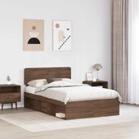 Bedframe Bruin Eiken 120 x 190 cm Massief grenenhout - thumbnail