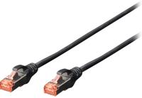 Digitus DK-1644-010-BL-10 RJ45 Netwerkkabel, patchkabel CAT 6 S/FTP 1.00 m Zwart Folie afscherming, Afscherming totaal, Afgeschermd, Halogeenvrij, Simplex, - thumbnail