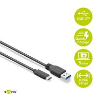 USB 3.2 GEN 1 (USB3.0) Aansluitkabel - USB-C naar USB-A - 5Gbit/s - USB adapter - OTG kabel - 0.15m - thumbnail