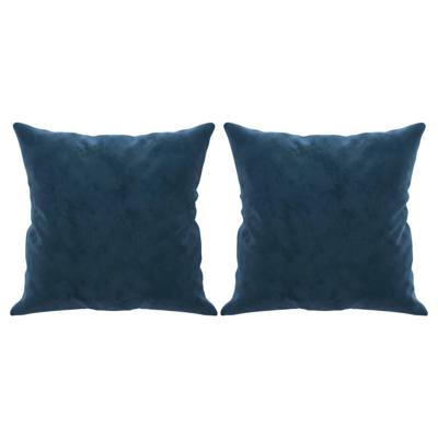 VidaXL Sierkussens 2 st 40x40 cm fluweel blauw VidaXL Sierkussens 2 st 40x40 cm fluweel blauw