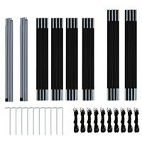 VidaXL Tent 9-persoons polyester blauw en geel - thumbnail