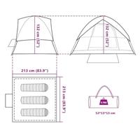 VidaXL Koepeltent 3-persoons waterdicht groen - thumbnail