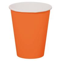 Oranje bekers 350 ml - 8 stuks - thumbnail