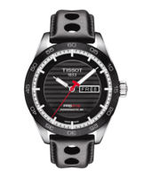 Horlogeband Tissot T1004301605100 / PRS516 / T610037164 Leder Zwart 20mm - thumbnail