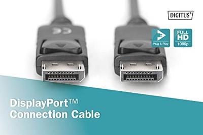 Digitus AK-340103-010-S DisplayPort-kabel DisplayPort Aansluitkabel DisplayPort-stekker, DisplayPort-stekker 1.00 m Zwart - thumbnail