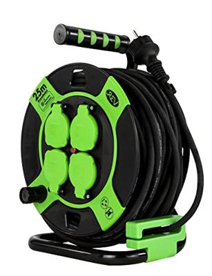 REV 0010215412 Kabelhaspel 25.00 m Zwart Randaarde stekker REV 0010215412 Kabelhaspel 25.00 m Zwart Randaarde stekker