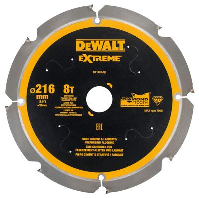 DeWALT Cirkelzaagblad voor Cementplaten | Extreme | Ø 216mm Asgat 30mm 8T - DT1473-QZ DeWALT Cirkelzaagblad voor Cementplaten | Extreme | Ø 216mm Asgat 30mm 8T - DT1473-QZ