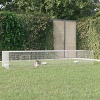 VidaXL Konijnenkooi met 3 panelen 325x109x54 cm gegalvaniseerd ijzer - thumbnail