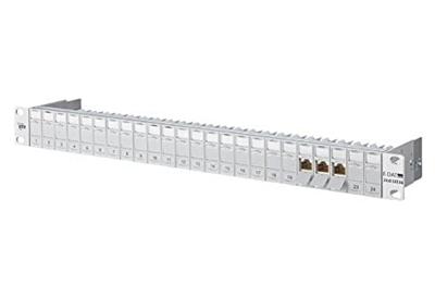 Metz Connect 130920-E 24 poorten Netwerkpatchpaneel 483 mm (19) CAT 6A 1 HE Zilver (metallic) Ingericht