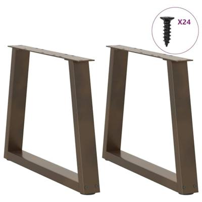 Salontafelpoten 2 st V-vormig 70x(42-43,3) cm staal naturel