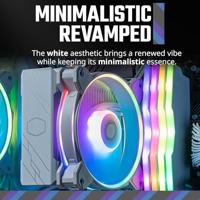 Cooler Master rr-s4ww-20pa-r1 hyper 212 halo white, 4-pin, argb, 120mm, 650-2050 rpm, 27 dba (max) - thumbnail