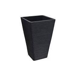 ProGarden bloempot geribbeld 55 cm antracietkleurig