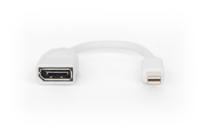 Digitus DB-340405-001-W DisplayPort-kabel DisplayPort Adapter DisplayPort-stekker, Mini DisplayPort-stekker 0.15 m Wit - thumbnail
